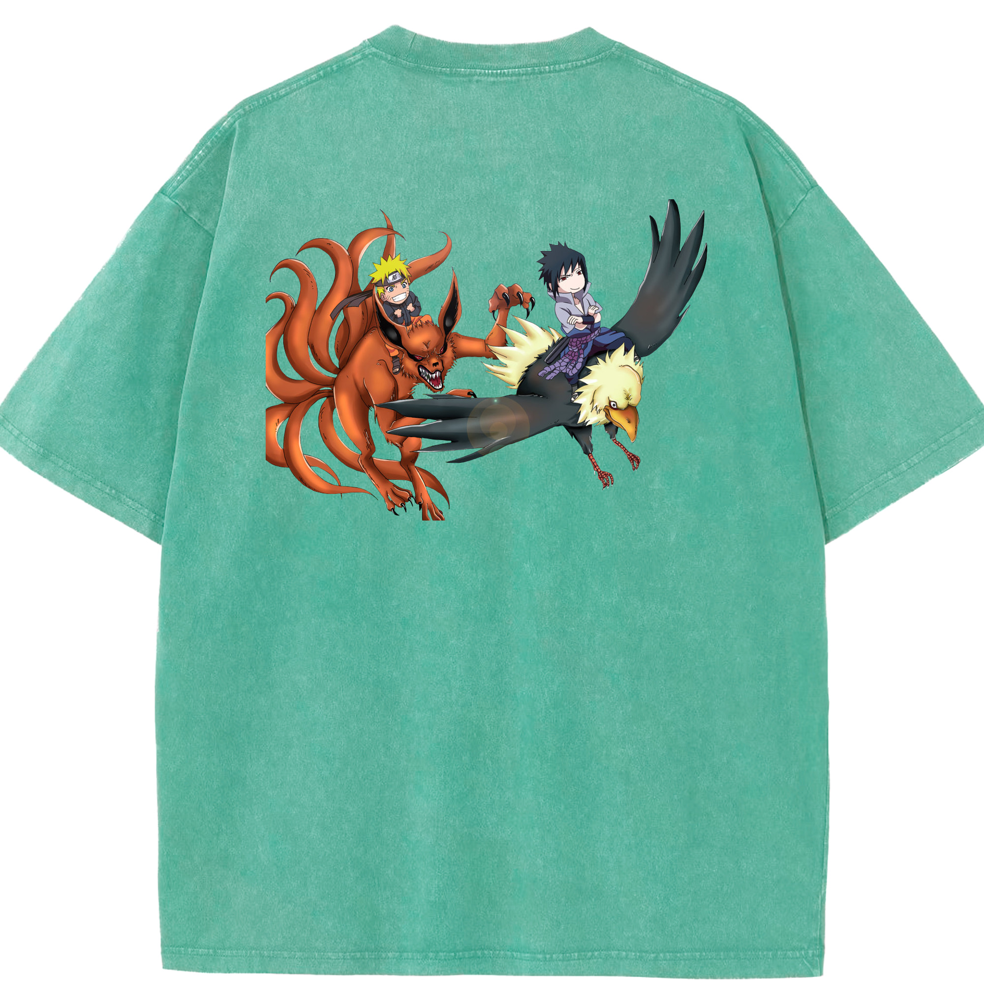 （画像用） NARUTO -ナルト- うずまき ナルト Uzumaki Naruto 綿100% ヴィンテージ風 半袖Tシャツ（背面プリント）